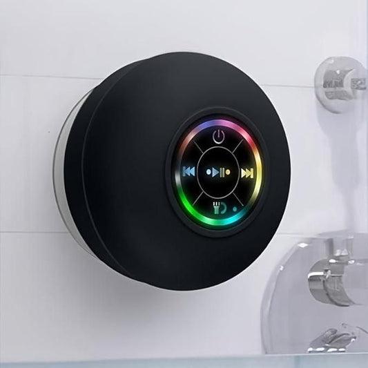 Waterproof Bluetooth Shower Speaker with LED Lights & Suction Cup